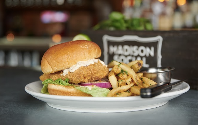 Madison Social signature dishes Madso Burger
Fat Fingers
Madso 's Fried Avocado